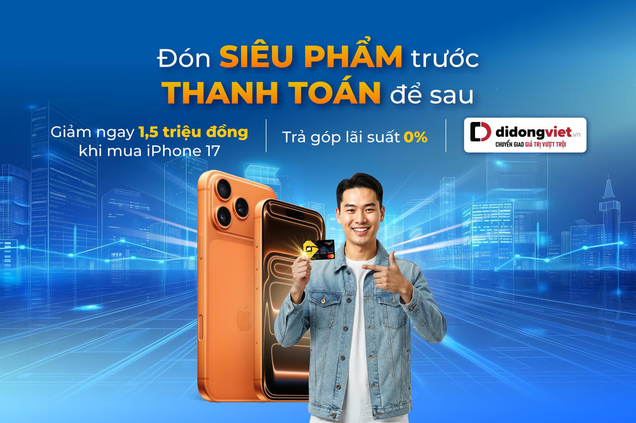 PVcomBank ưu đãi cho khách hàng mua trả góp iPhone 17 bằng thẻ tín dụng