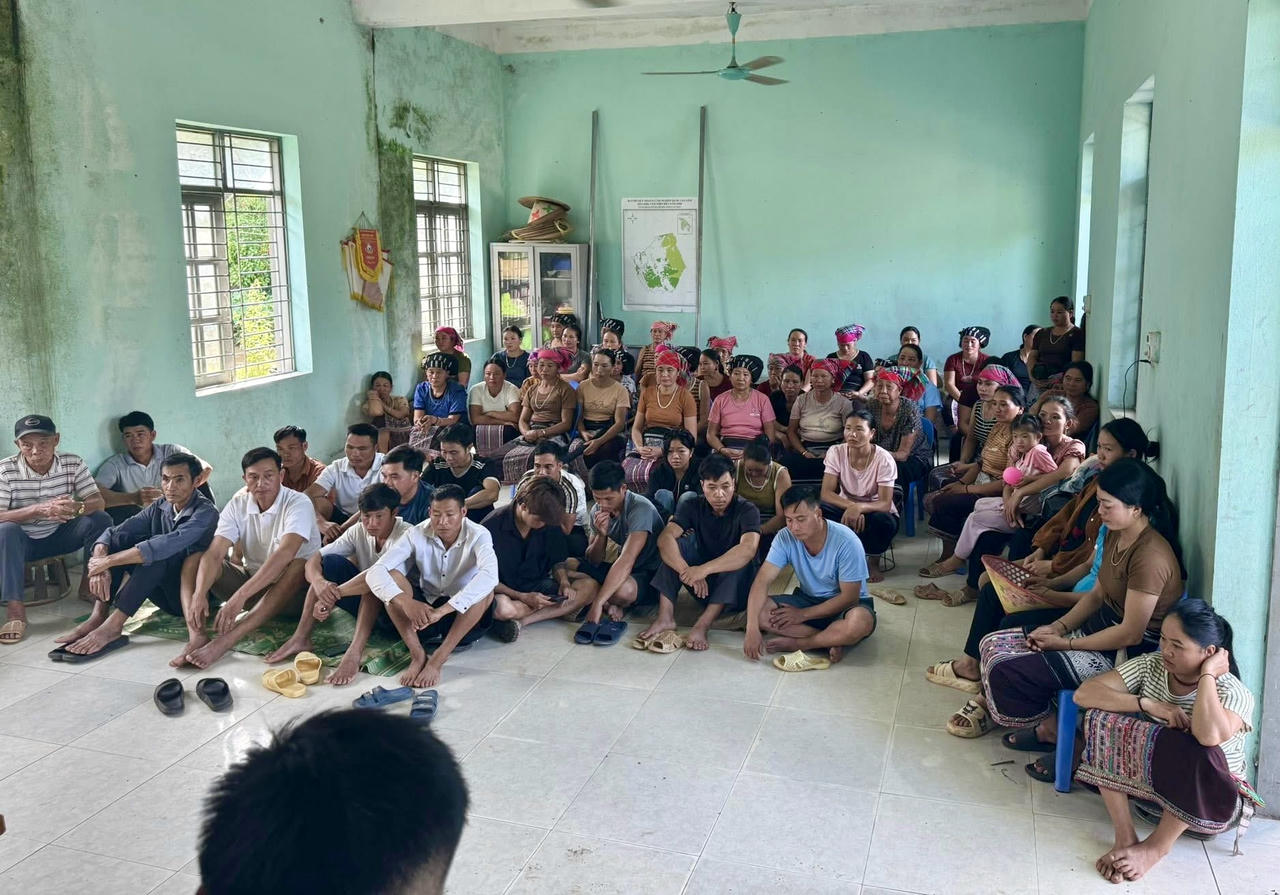 Truyền thông pháp luật về trợ giúp pháp lý tại xã Hồng Thu (Ảnh:&nbsp;Trung tâm trợ giúp pháp lý nhà nước tỉnh Lai Châu)