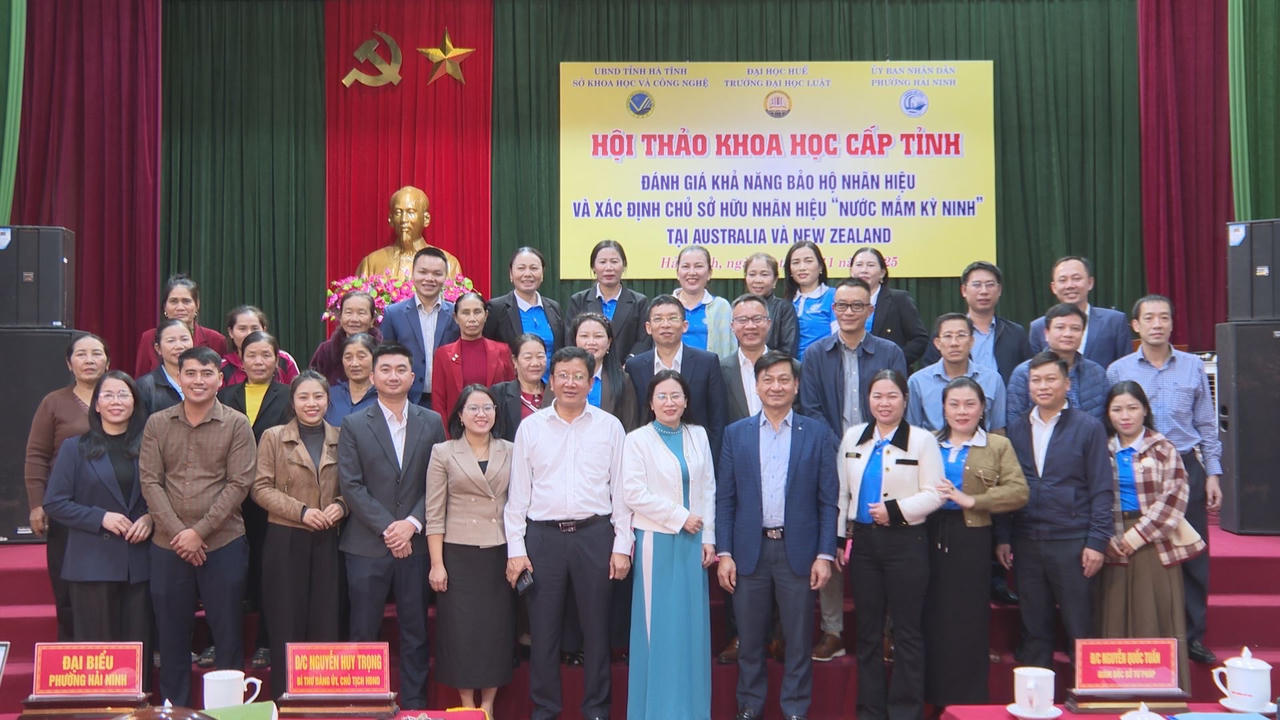 Hội thảo được tổ chức trong khuôn khổ Dự án khoa học và công nghệ “Tạo lập, quản lý và phát triển nhãn hiệu chứng nhận nước mắm Kỳ Ninh” đã được UBND tỉnh Hà Tĩnh phê duyệt&nbsp;
