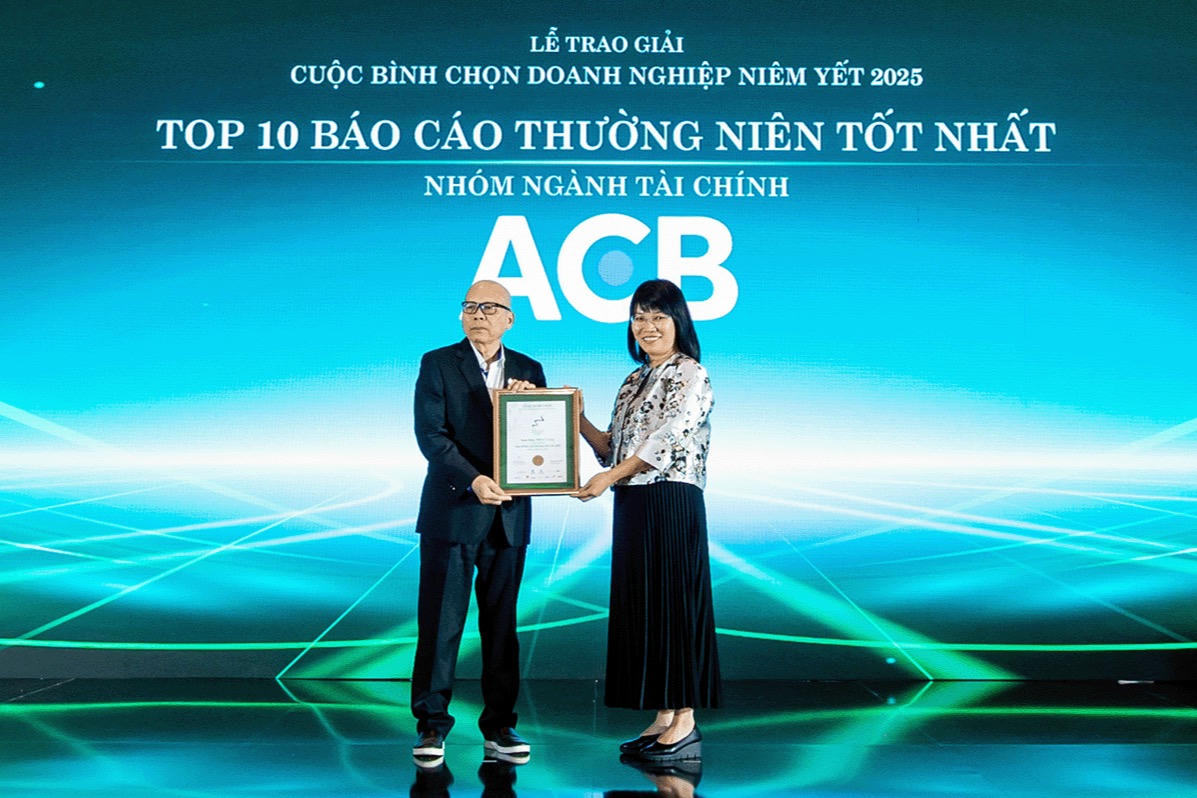 ACB được vinh danh Top 10 Báo cáo thường niên tốt nhất ngành tài chính