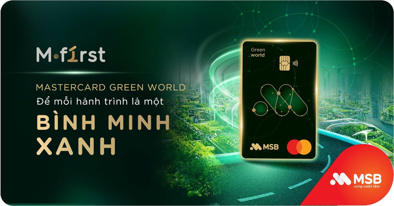 Thẻ tín dụng MSB Mastercard Green World mang đến khách hàng ưu đãi di chuyển xanh (Ảnh: MSB)