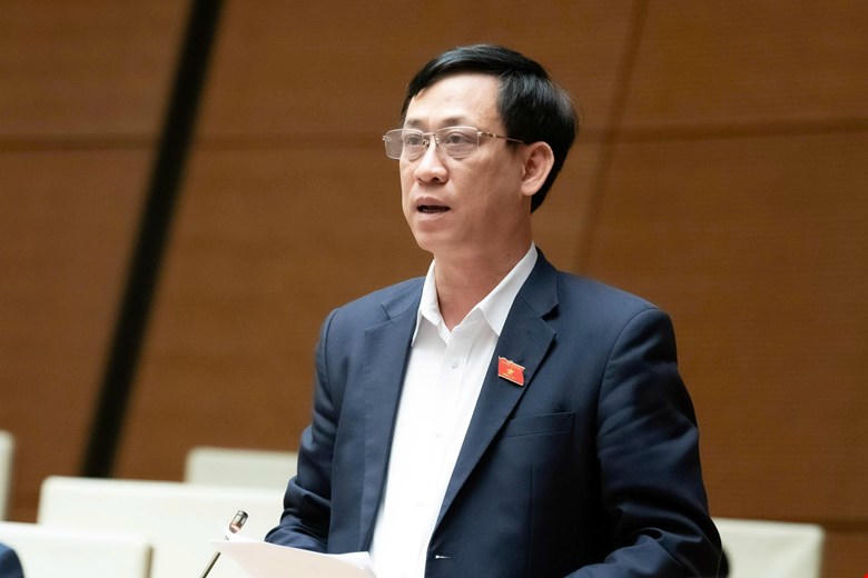 Đại biểu Mai Văn Hải phát biểu tại phiên họp.