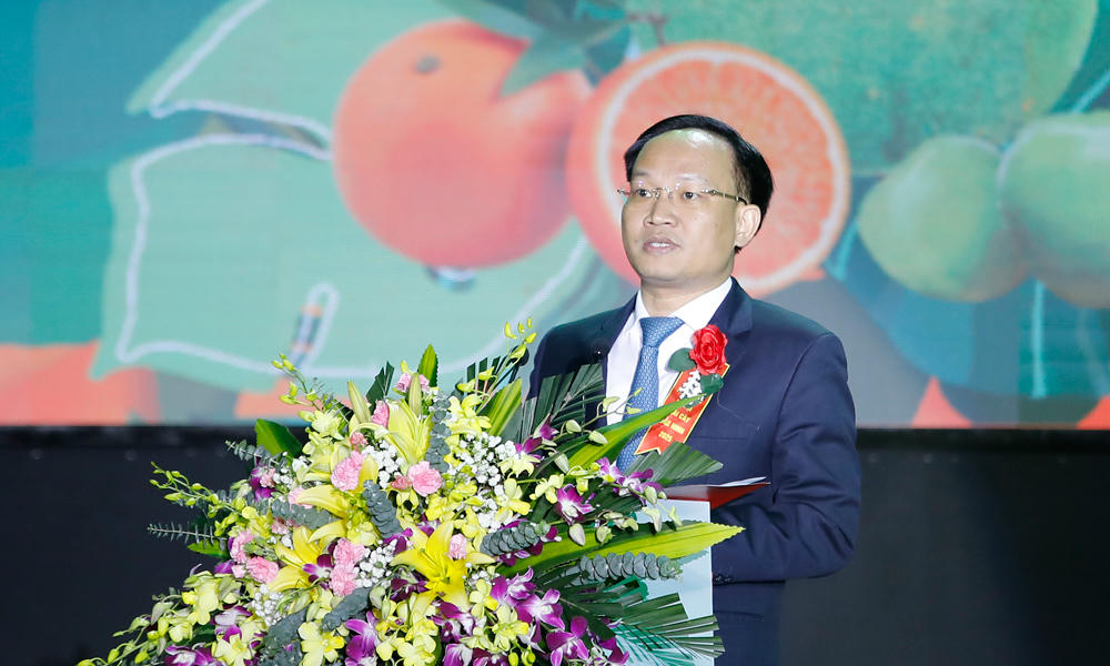 Phó Chủ tịch UBND tỉnh Bắc Ninh Phạm Văn Thịnh phát biểu tại lễ khai mạc.