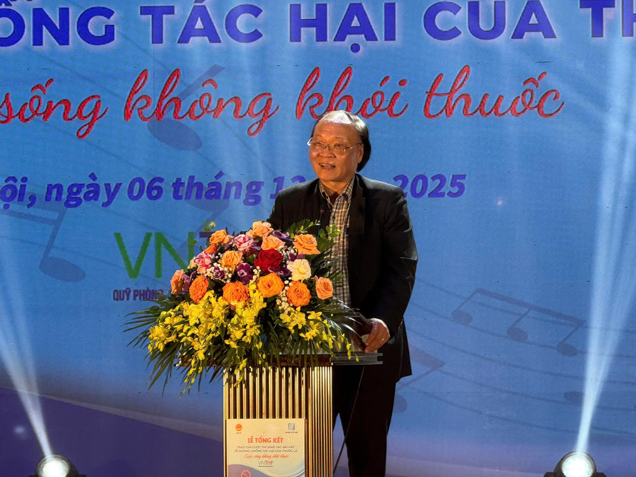 NSND Phạm Ngọc Khôi - Phó Chủ tịch Hội Nhạc sĩ Việt Nam phát biểu.&nbsp;