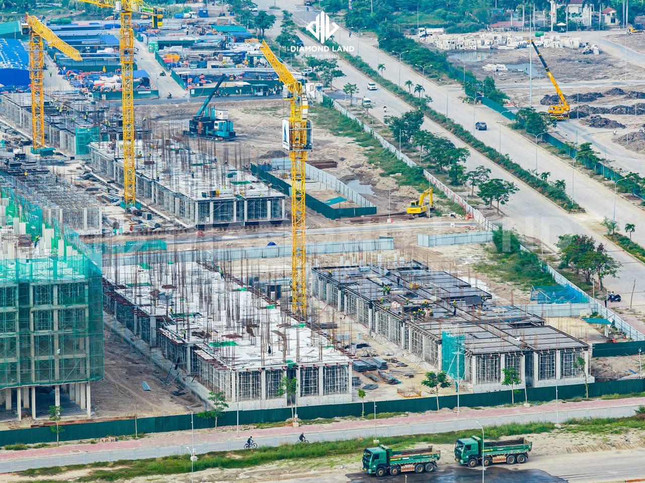Dự án NƠXH Vinhomes Tràng Cát đang triển khai xây dựng. (Ảnh: Diamond Land)