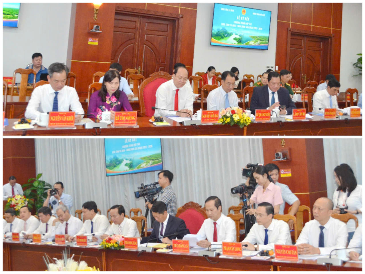 Lãnh đạo hai tỉnh Cà Mau và Ninh Bình tham dự lễ ký kết chương trình hợp tác.