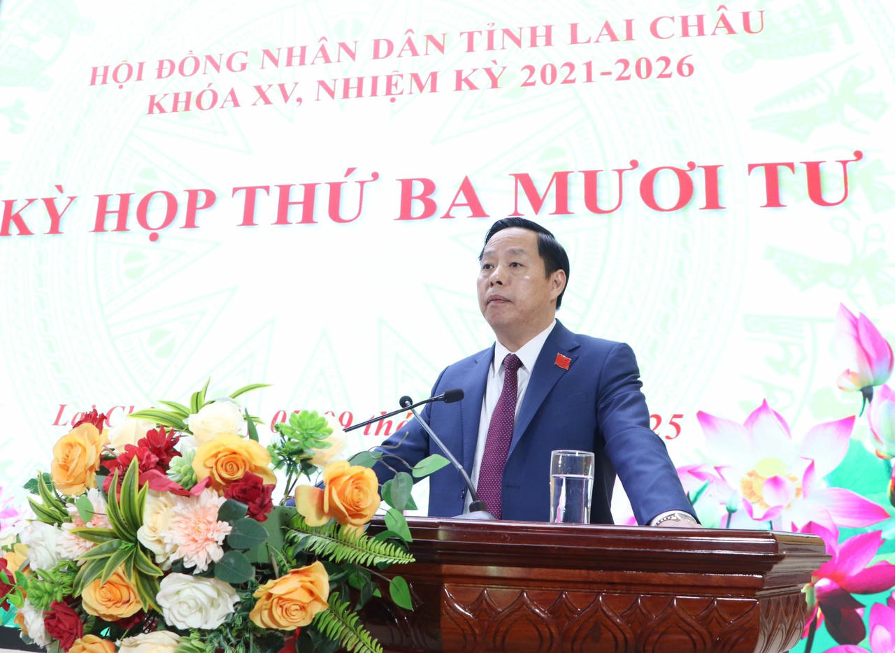 Ông Hà Quang Trung phát biểu tại Kỳ họp.