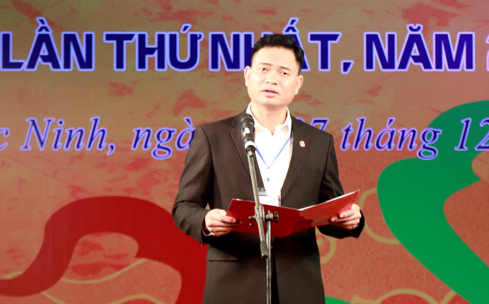 Phát biểu khai mạc, Phó Giám đốc Sở Văn hóa, Thể thao và Du lịch tỉnh Bắc Ninh Trương Quang Hải phát biểu tại lễ khai mạc liên hoan.