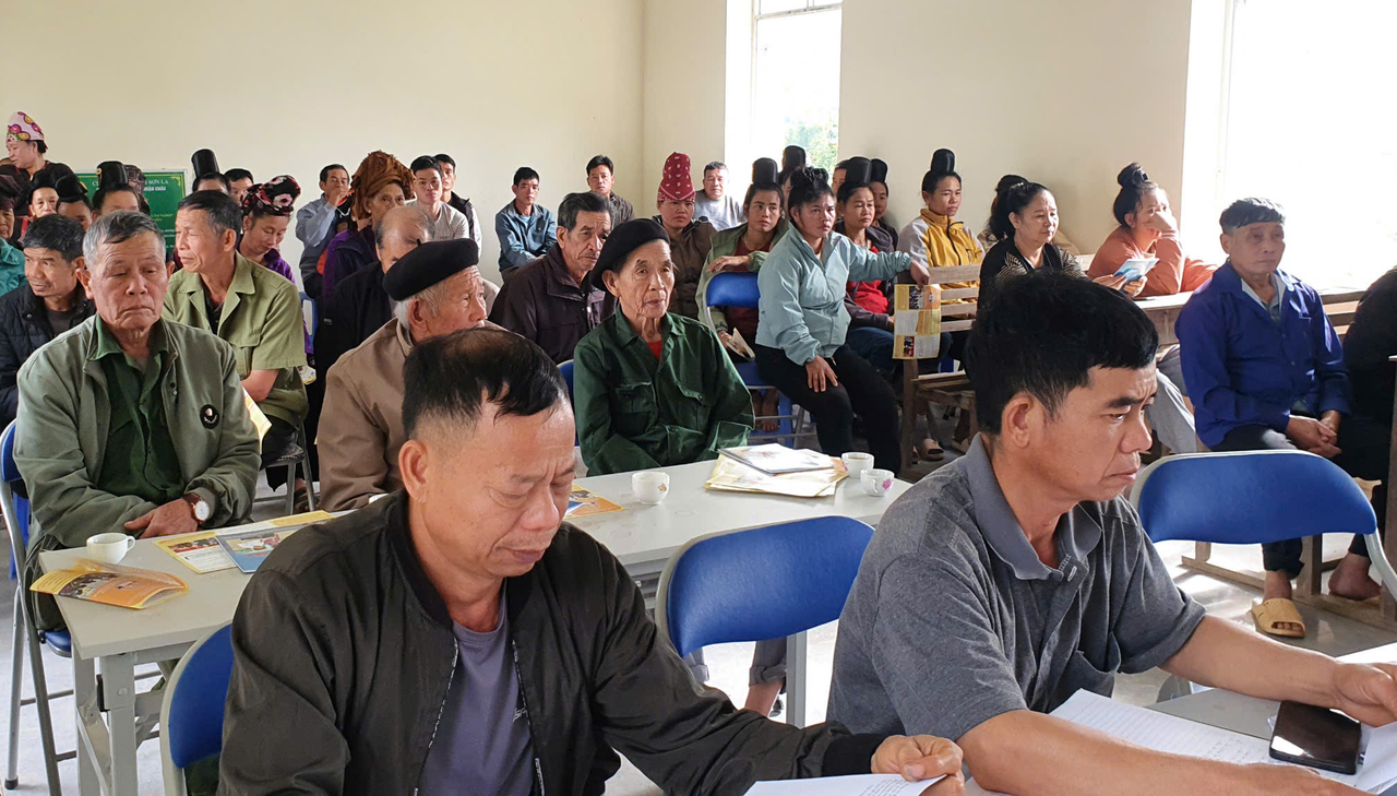 Một buổi tuyên truyền pháp luật về TGPL cho người dân.