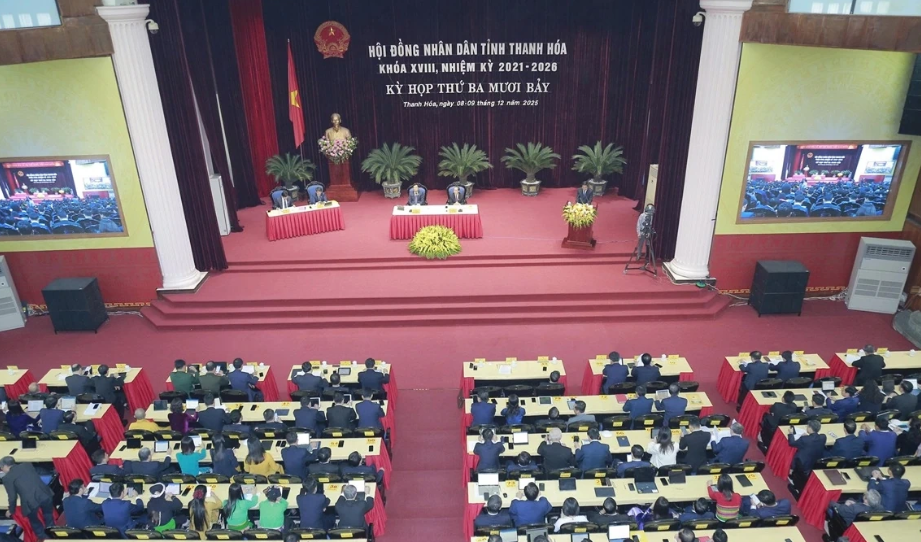 HĐND tỉnh Thanh Hóa khai mạc Kỳ họp thứ 37 thảo luận 27 nghị quyết quan trọng