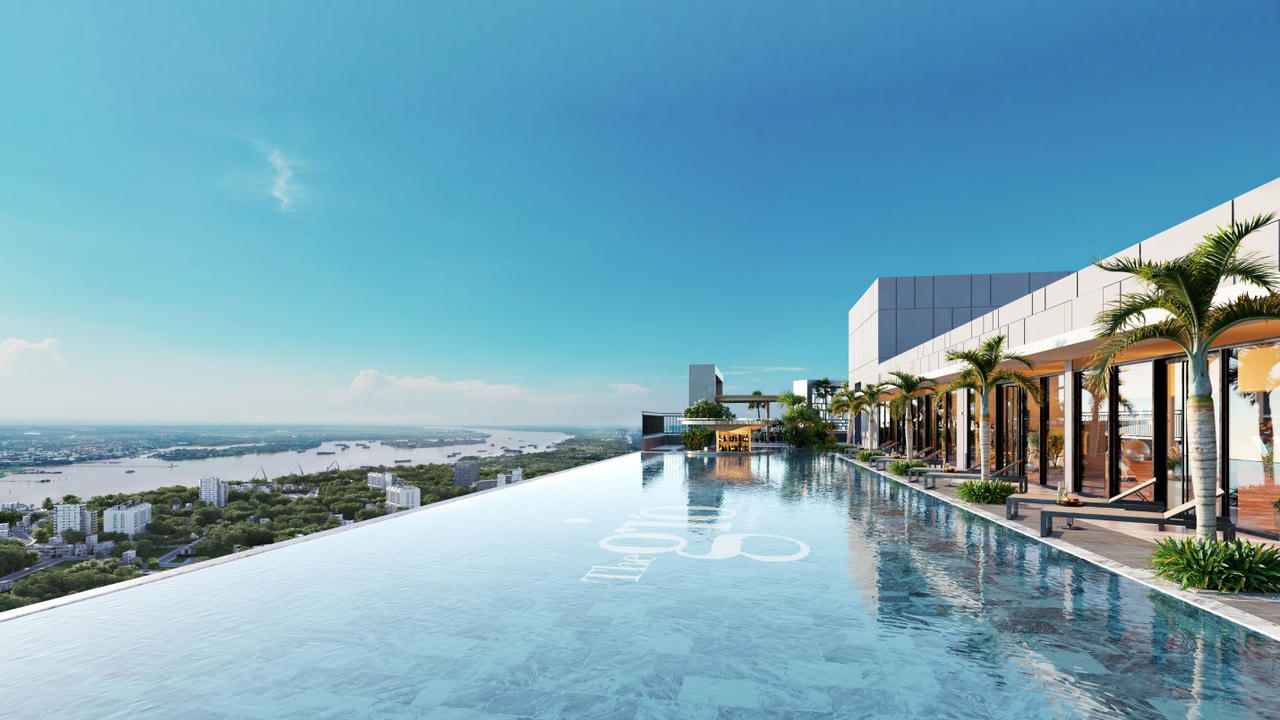 Phối cảnh hồ bơi Bình Minh vô cực trên tầng 40