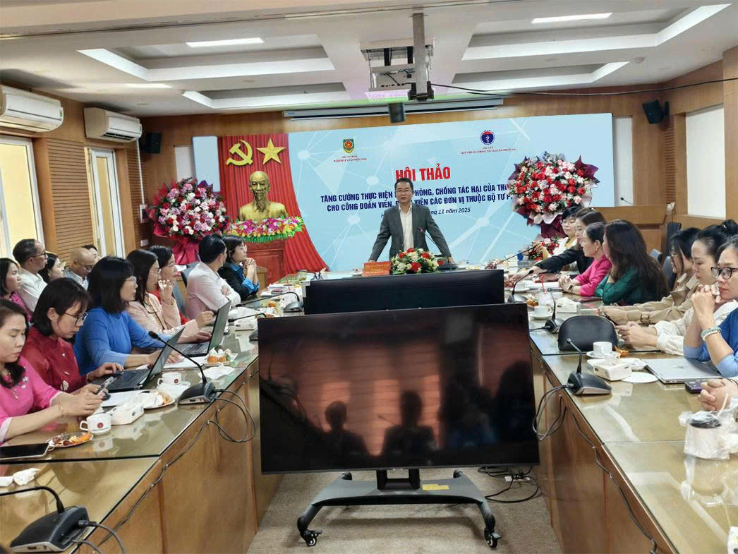 Hội thảo Tăng cường thực hiện Luật Phòng, chống tác hại của thuốc lá trong công đoàn viên, đoàn viên các đơn vị thuộc Bộ Tư pháp