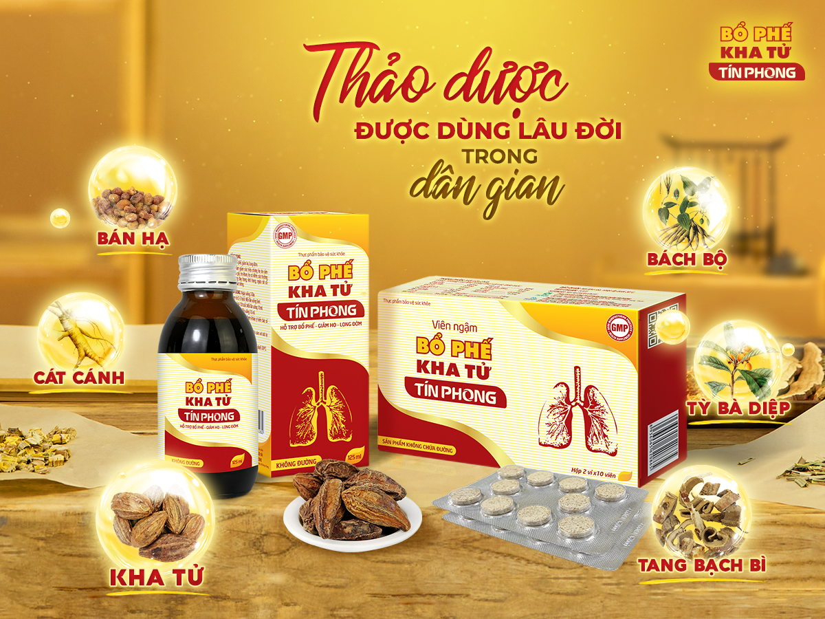 Bổ Phế Kha Tử Tín Phong - Giải pháp hỗ trợ bổ phế, long đờm, giảm ho