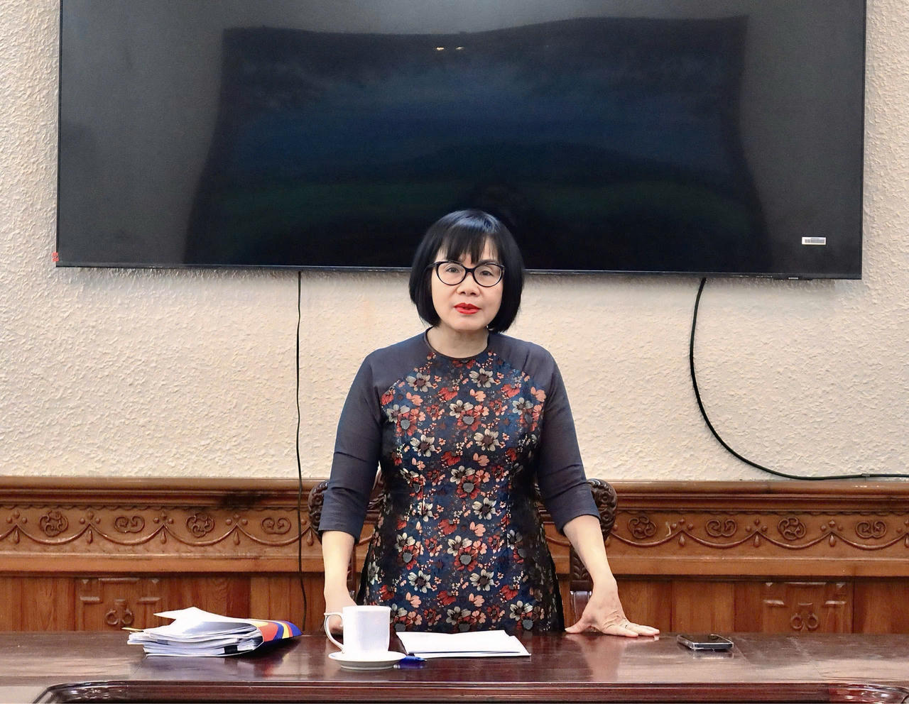 Thứ trưởng Đặng Hoàng Oanh phát biểu.
