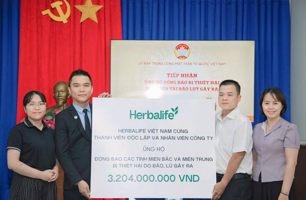 Tháng 10/2025 Herbalife đã ủng hộ hơn 3,2 tỷ đồng cho các tỉnh Miền Bắc &amp; Miền Trung