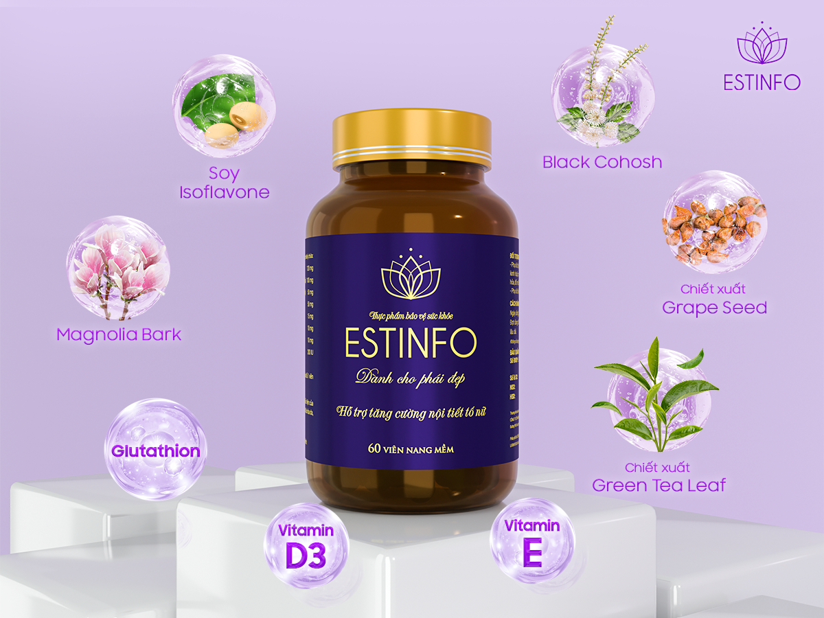 Estinfo hỗ trợ cân bằng nội tiết tự nhiên an toàn cho sức khỏe