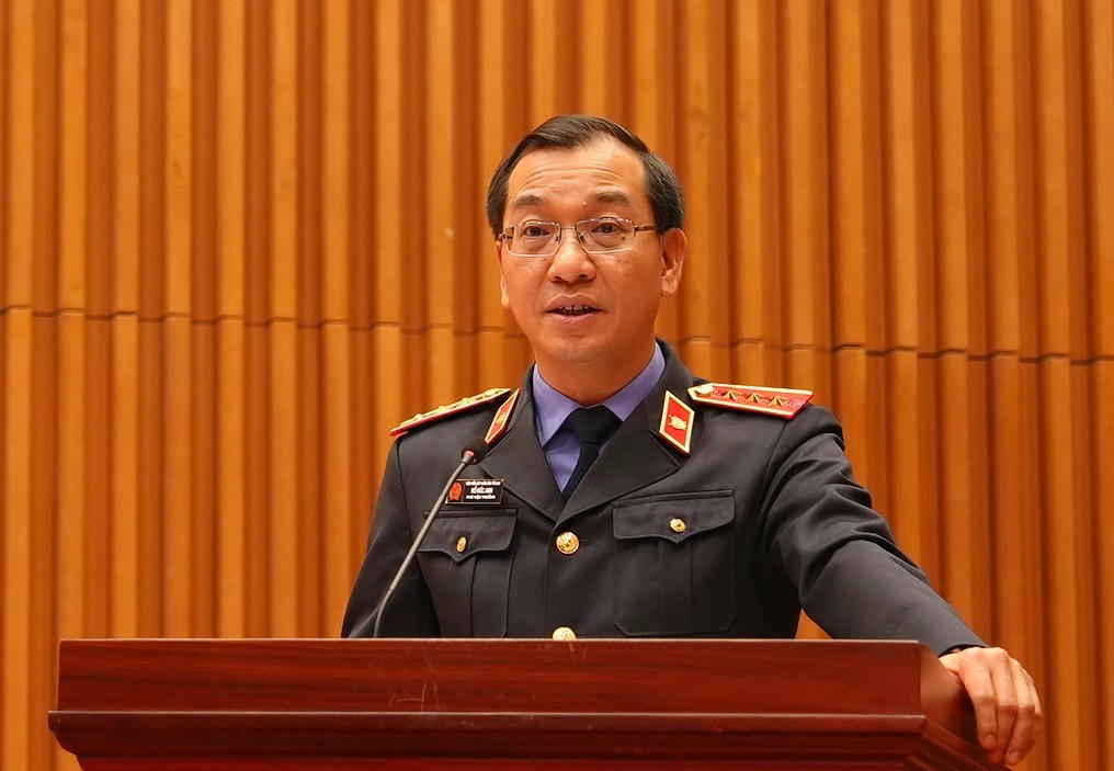 Phó Viện trưởng VKSND tối cao Hồ Đức Anh phát biểu bế mạc.