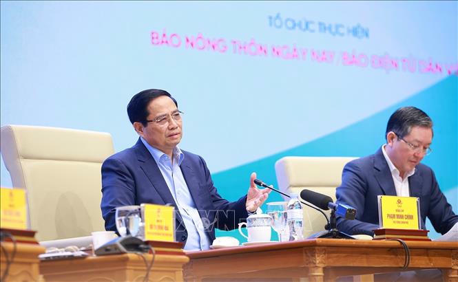 Thủ tướng Phạm Minh Chính đối thoại với nông dân năm 2025. Ảnh: Dương Giang/TTXVN