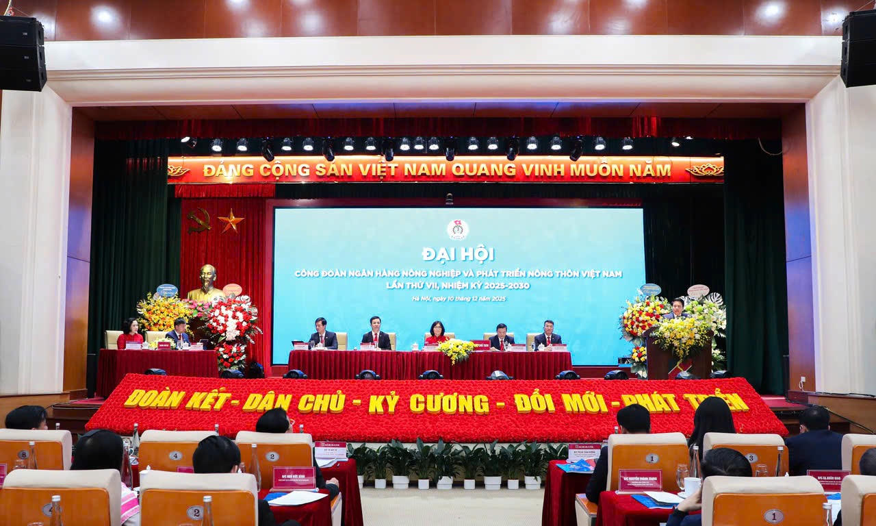 Long trọng Đại hội Công đoàn Agribank lần thứ VII, nhiệm kỳ 2025 – 2030
