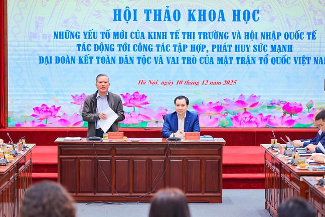 TS Nguyễn Văn Pha cho rằng, bối cảnh xã hội mới đã và đang đặt ra nhiều vấn đề cho việc xây dựng khối đại đoàn kết toàn dân tộc. Ảnh: Hoài Nam