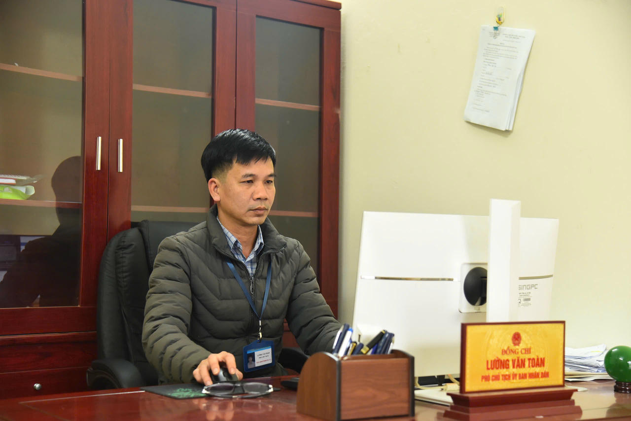 Ông Lường Văn Toàn, Phó Chủ tịch UBND xã Nam Cường. (Ảnh: Thanh Tùng)