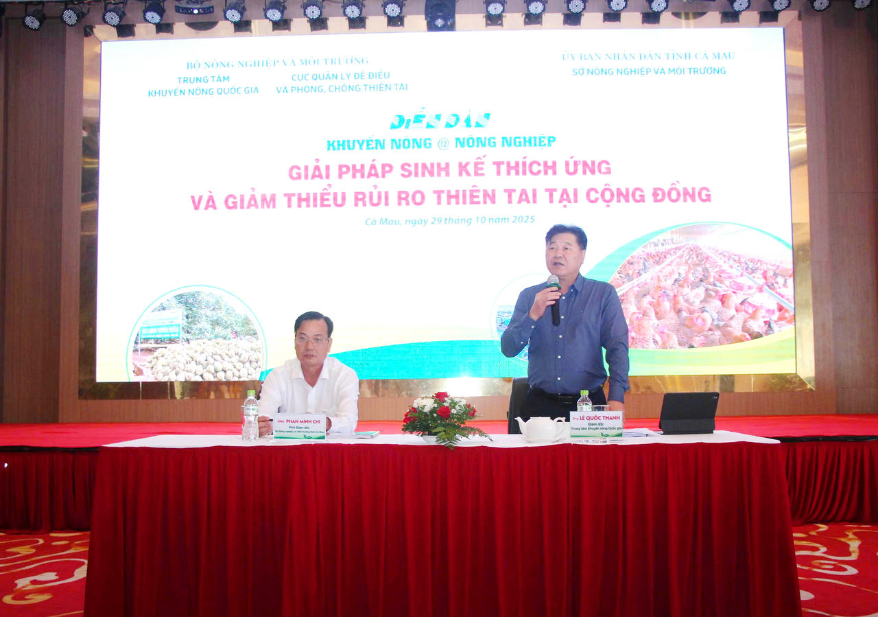Theo ông Lê Quốc Thanh - Giám đốc Trung tâm Khuyến nông Quốc gia, Trung tâm Khuyến nông Quốc gia sẽ chuyển từ vai trò “hướng dẫn kỹ thuật” sang “đồng hành cùng nông dân” để giúp từng vùng, từng hộ thích ứng hiệu quả với biến đổi khí hậu.