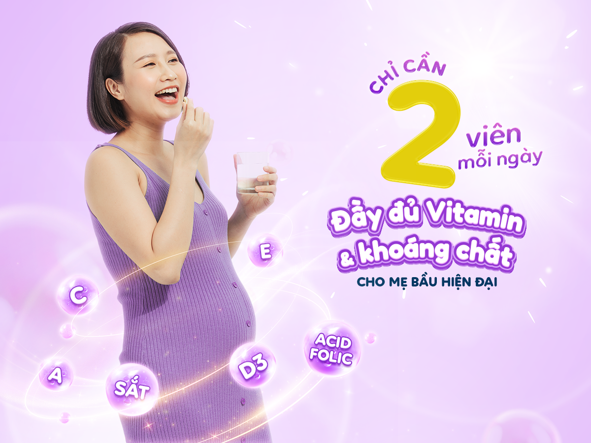 Chỉ cần 2 viên PregEU mỗi ngày cho mẹ bầu hiện đại