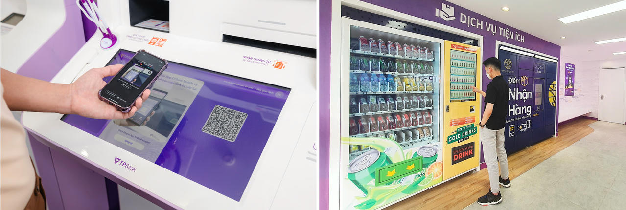 Khách hàng trải nghiệm giao dịch số tại hệ sinh thái tiện ích của TPBank, nơi các dịch vụ ngân hàng được tích hợp liền mạch với thanh toán điện tử và tiện ích số trong đời sống hàng ngày.