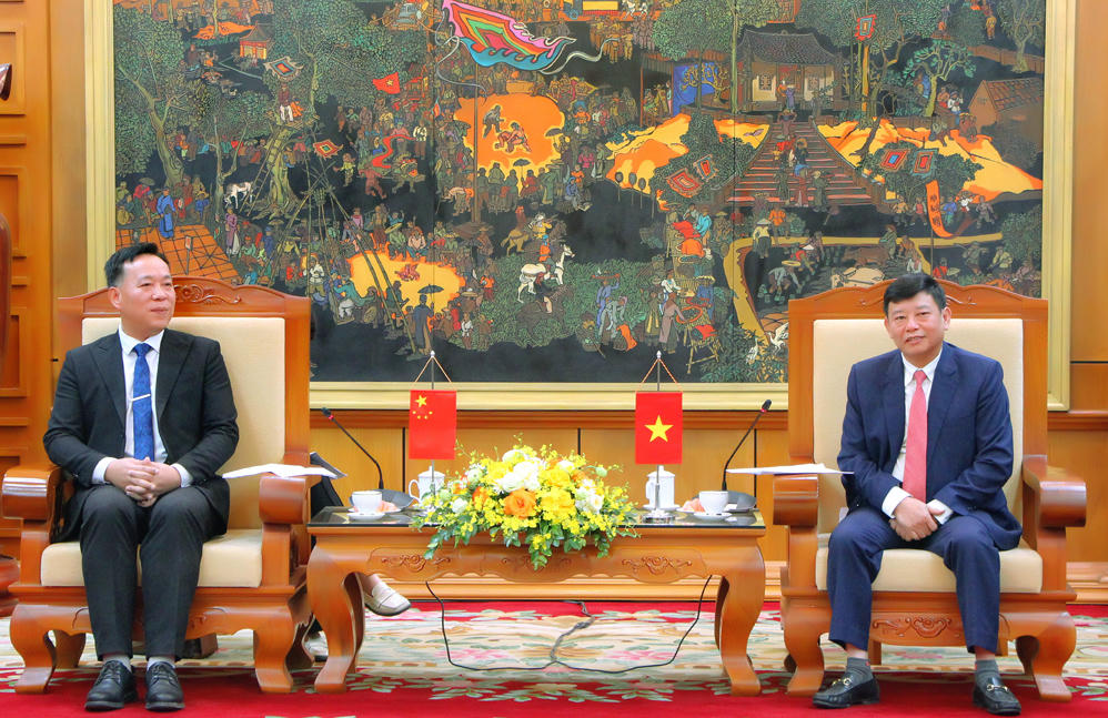 Bắc Ninh tiếp xã giao Đoàn công tác Đại sứ quán Trung Quốc tại Việt Nam