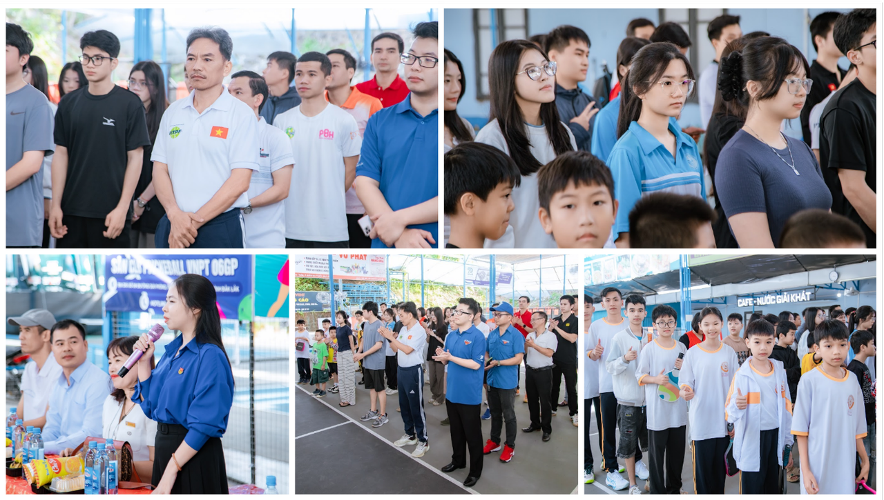 Bí thư Đoàn phường Buôn Ma Thuột cùng các đơn vị phối hợp và học sinh, sinh viên tại buổi lễ.