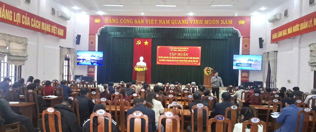 Tập huấn kỹ năng hòa giải ở cơ sở, phổ biến, giáo dục pháp luật năm 2025 cho đội ngũ cán bộ, công chức trên địa bàn tỉnh Quảng Trị..