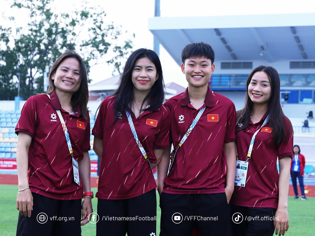 Các thành viên đội tuyển nữ đặt niềm tin sẽ có vé vào chơi trận chung kết SEA Games 33 (Ảnh VFF)