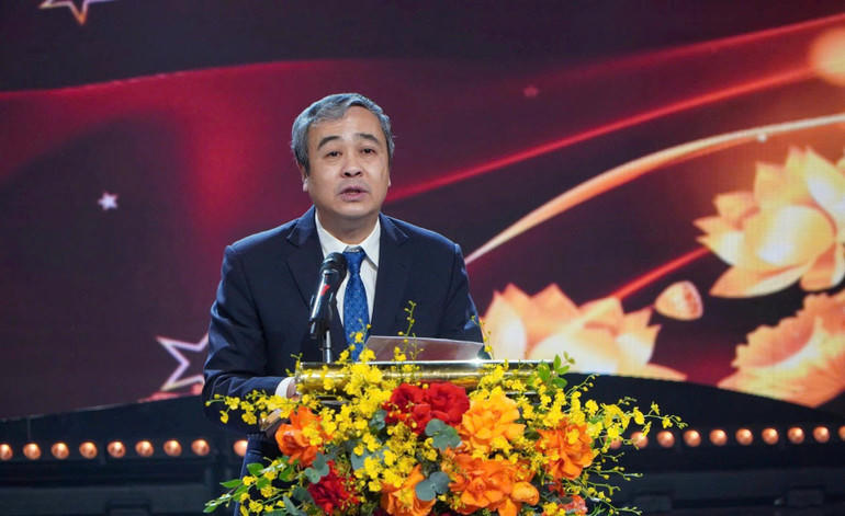 Phó Trưởng ban Tuyên giáo và Dân vận Trung ương ông Ngô Đông Hải phát biểu tại Chương trình.