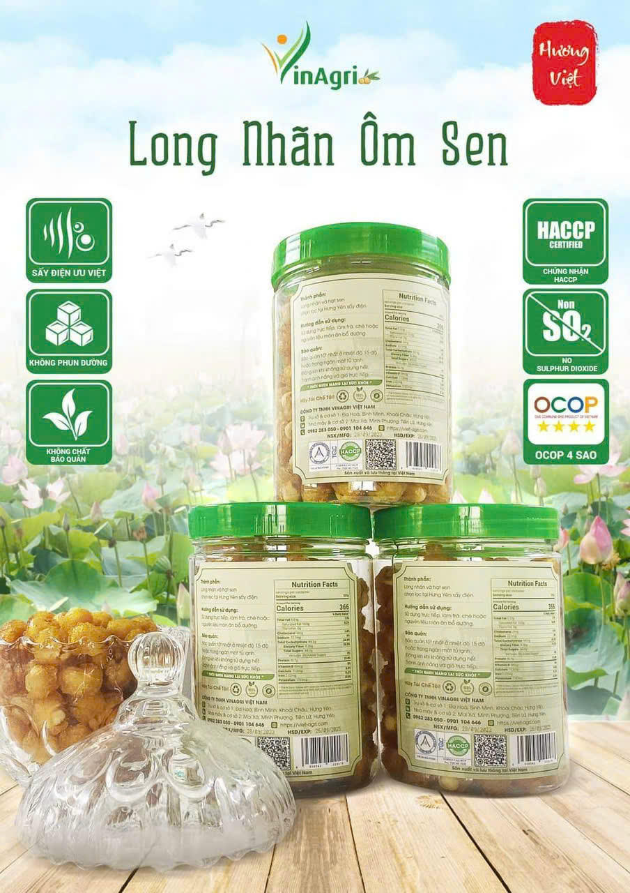 Các sản phẩm long nhãn ôm sen.