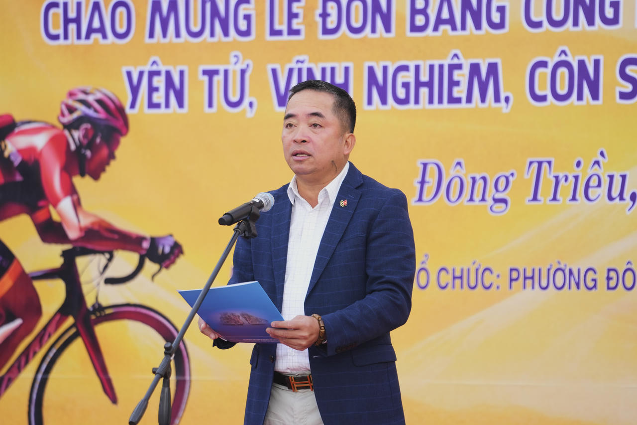 Phó Giám đốc Sở Văn hóa, Thể thao và Du lịch tỉnh Quảng Ninh Nguyễn Thanh Tùng phát biểu khai mạc.