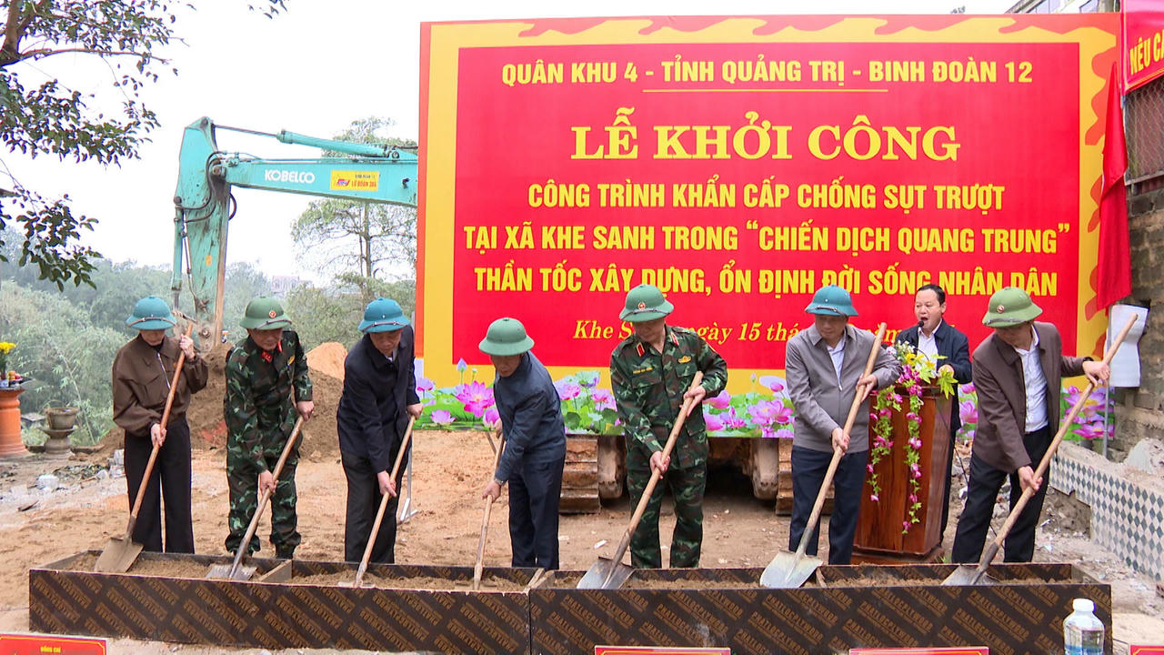 Khởi công công trình chống sạt lở khu dân cư tại xã Khe Sanh (Quảng Trị)