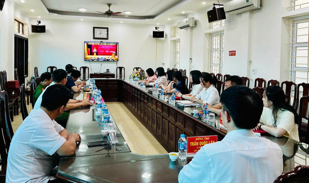 Đưa họp trực tuyến vào hoạt động là một trong những tiêu chí góp phần đẩy mạnh chuyển đổi số tại phường Mỹ Lộc