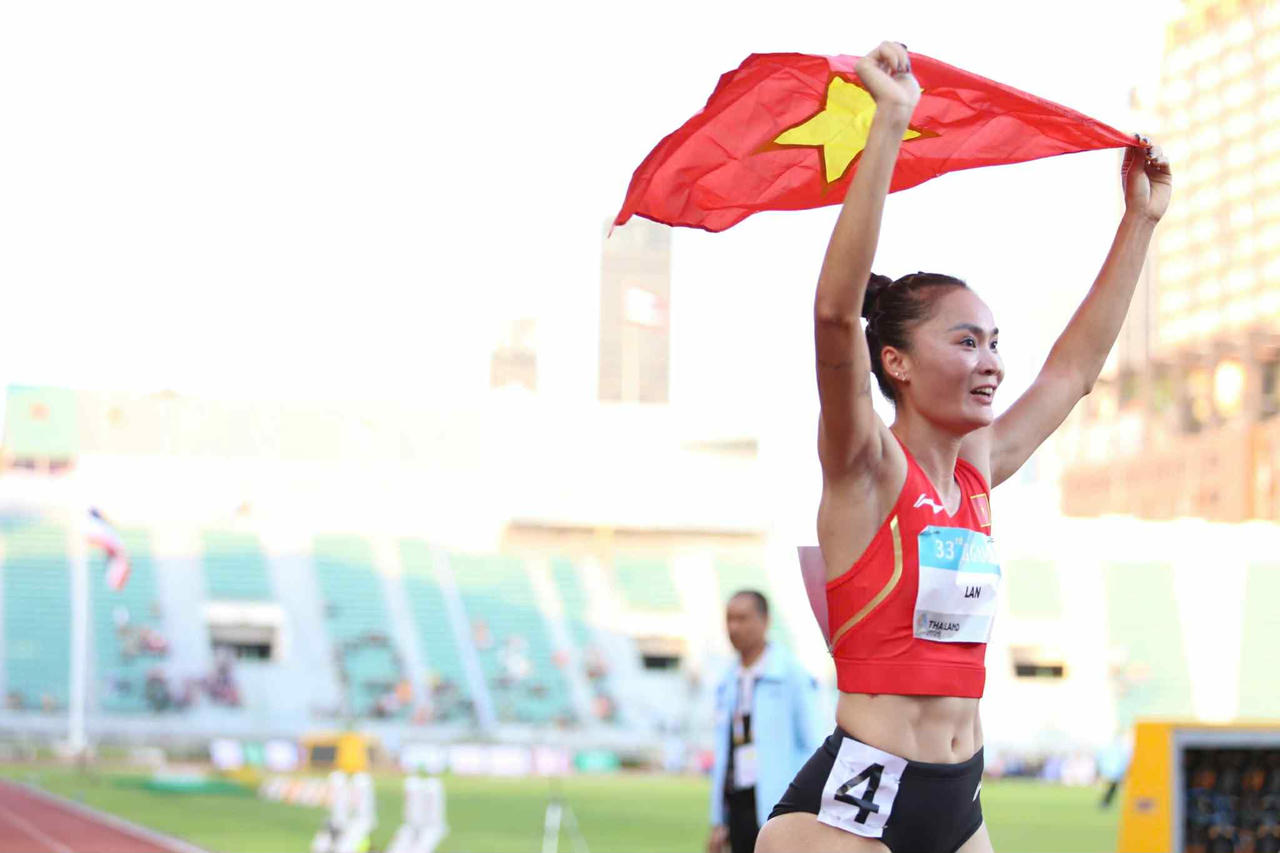 Quách Thị Lan thi đấu xuất sắc giành HCV cá nhân đầu tiên tại SEA Games 33. (Ảnh: Linh Đông)