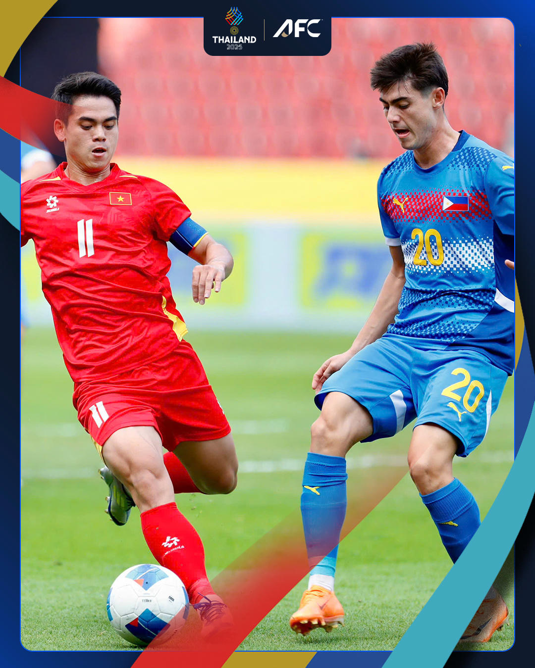 Khuất Văn Khang là đội trưởng mẫu mực trong màu áo U23 Việt Nam (Ảnh AFC)