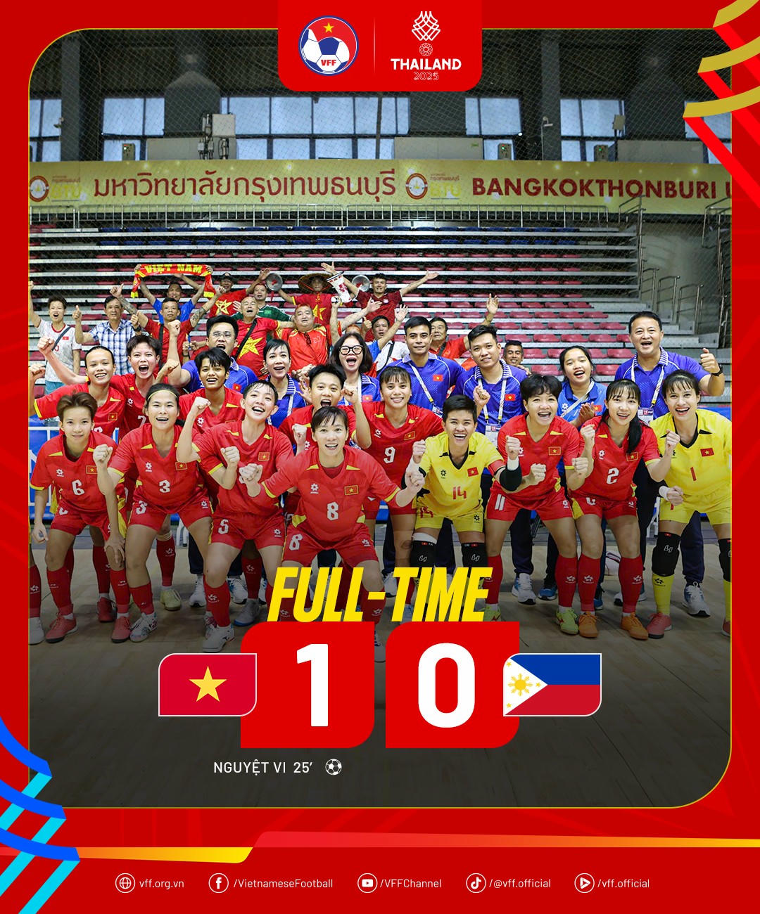 Futsal nữ Việt Nam vào chung kết