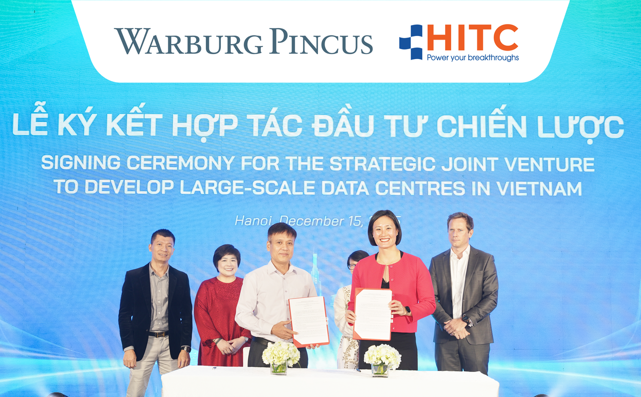 Đại diện HITC và Warburg Pincus tại lễ ký kết hợp tác