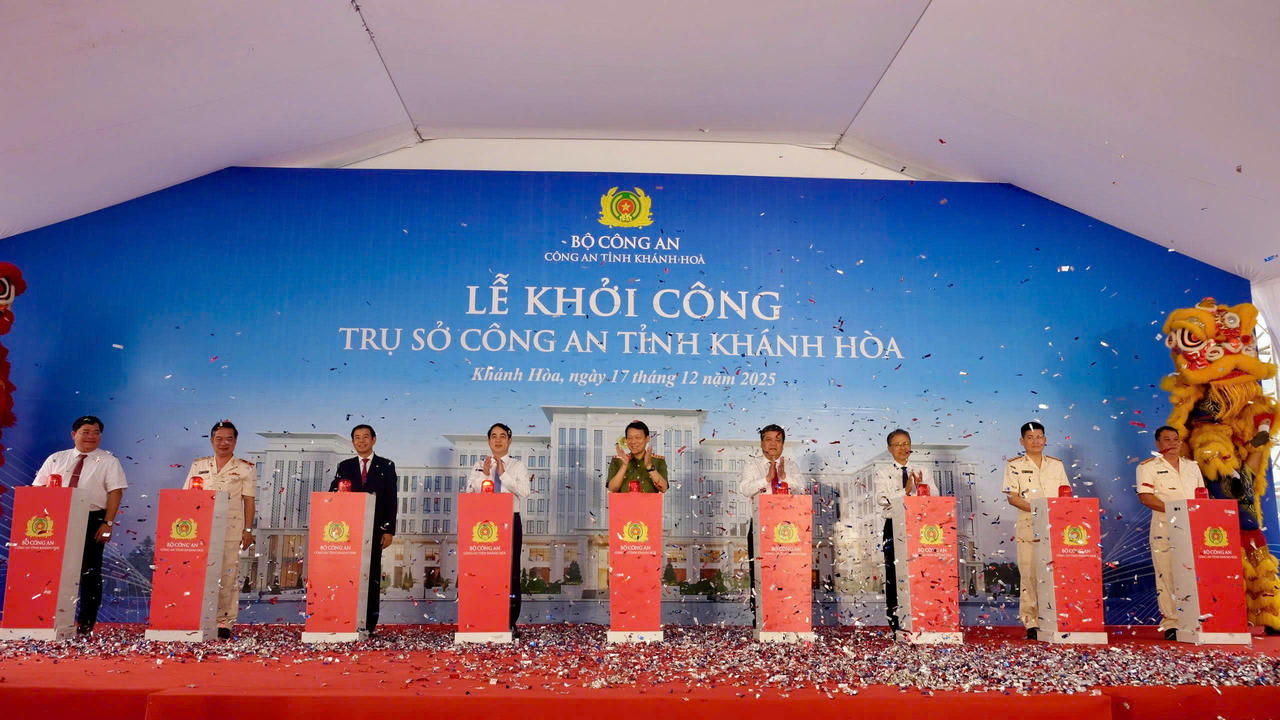 Bộ trưởng Bộ Công an Lương Tam Quang dự lễ khởi công trụ sở Công an tỉnh Khánh Hòa