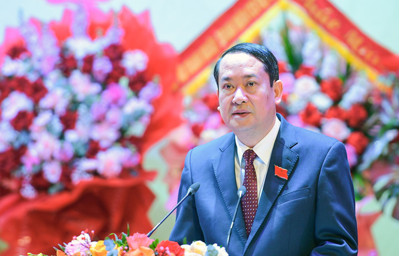 Ông Mai Văn Tuất - Phó Bí thư Tỉnh ủy, Chủ tịch Ủy ban MTTQ Việt Nam tỉnh Ninh Bình phát biểu chỉ đạo Đại hội