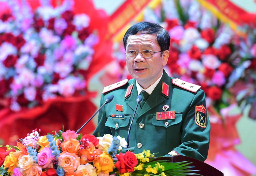 Trung tướng Khuất Việt Dũng, Phó Chủ tịch Trung ương Hội CCB Việt Nam phát biểu tại Đại hội