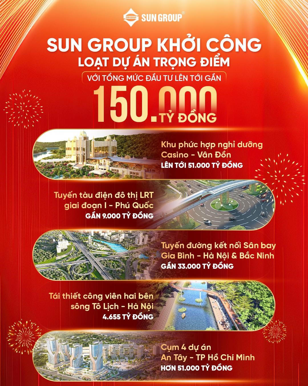 Loạt dự án “điểm nhấn” của Sun Group được khởi công vào ngày 19/12/2025