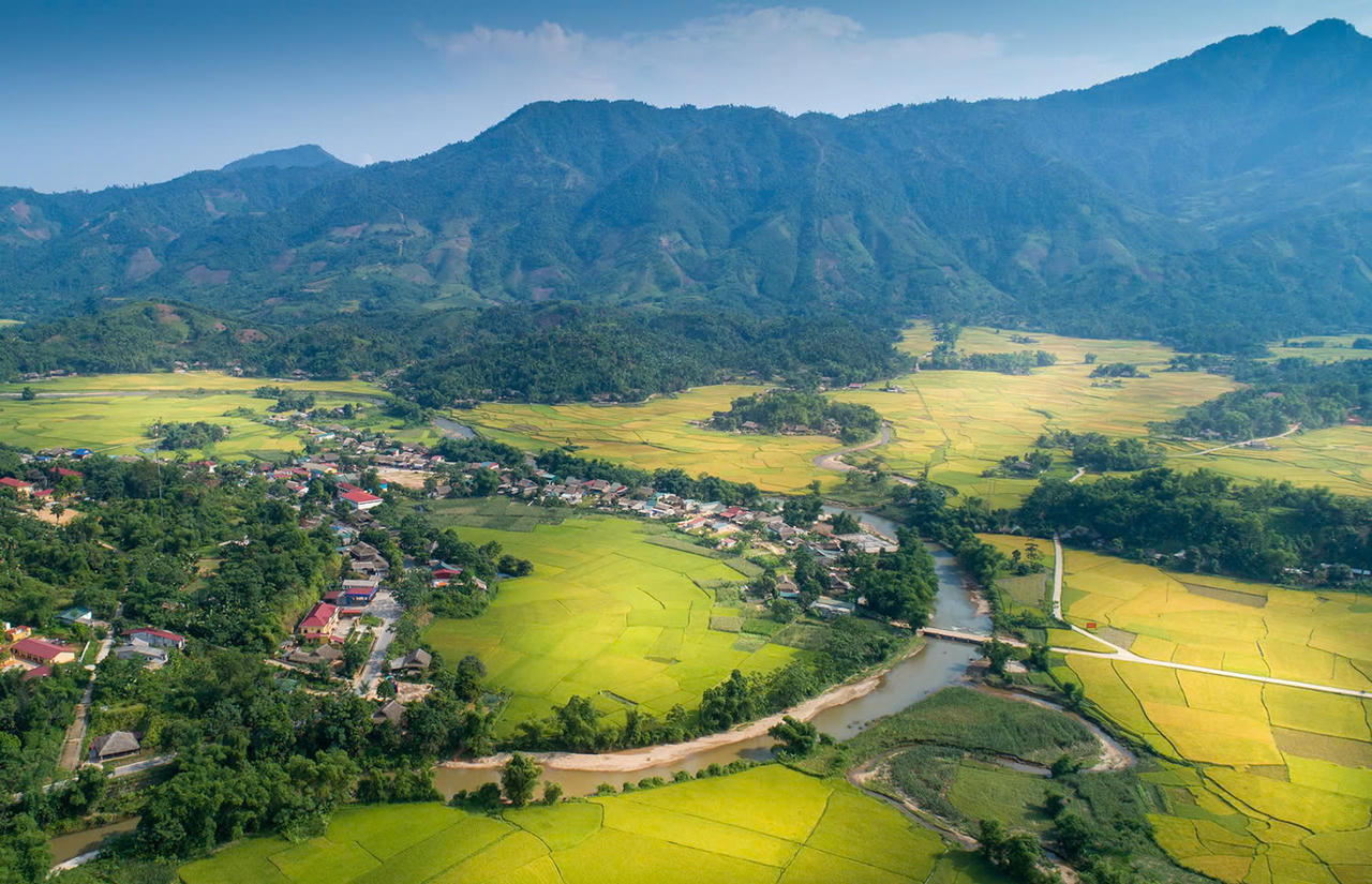 Xã Bảo Yên nhìn từ trên cao