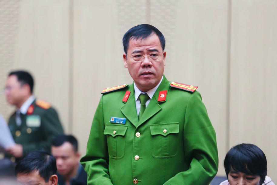 Đại tá Lê Khắc Sơn - Phó Cục trưởng Cục Cảnh sát hình sự thông tin về dự án Nuôi em. 