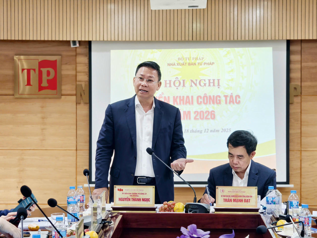 Thứ trưởng Bộ Tư pháp Nguyễn Thanh Ngọc phát biểu chỉ đạo tại Hội nghị