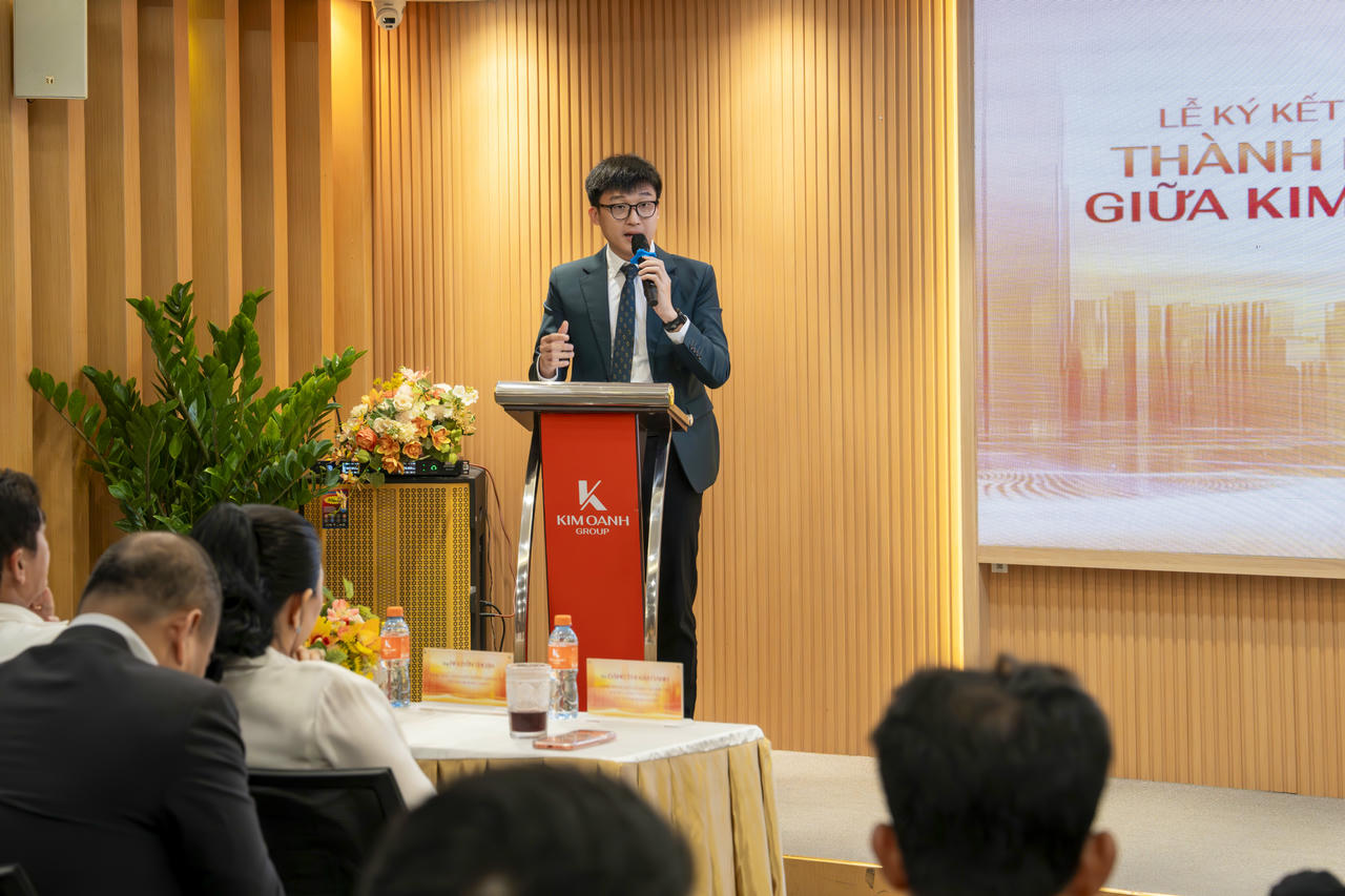 Ông Nguyễn Phú Đức – Thành viên HĐQT Kim Oanh Group chia sẻ về mục tiêu thành lập liên doanh K-City (Ảnh: Kim Oanh Group).