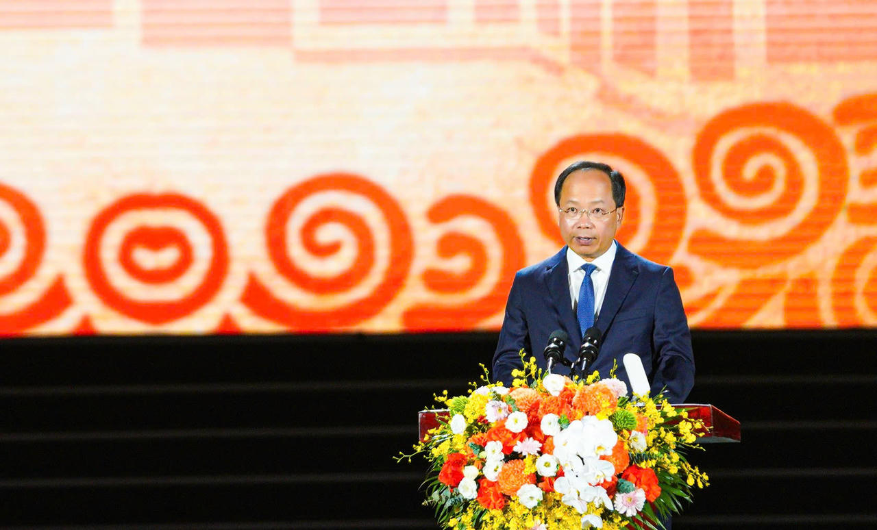 Ông&nbsp;Nguyễn Duy Lâm - Bí thư Tỉnh ủy Hà Tĩnh phát biểu tại buổi lễ.